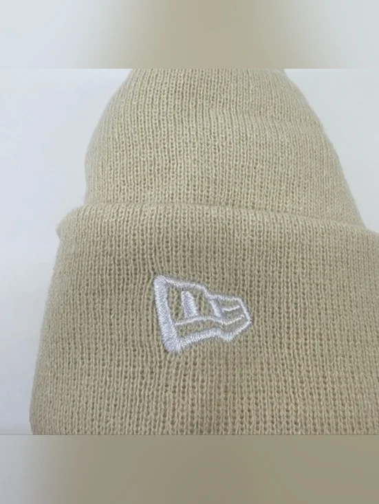 Supreme x New Era Box Logo Beanie – Stone / Beige (FW24) Brand New - Picture 5 of 11